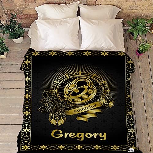 Customized Zodiac Blanket, with Custom Names, Horoscope Design, for Friends and Family, Birthday, Christmas, House Warming Gift, Super Soft and Warm Blanket