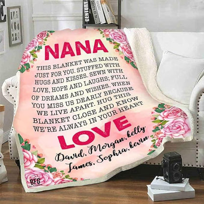 Best Family Gifts This Blanket was Made Just for You, Custom Grandparents Blanket, Customized Throw Blanket for Grandma, Grandpa, Nana, Gigi, Pop Etc, Grandparents Day, Christmas, Super Soft Blanket