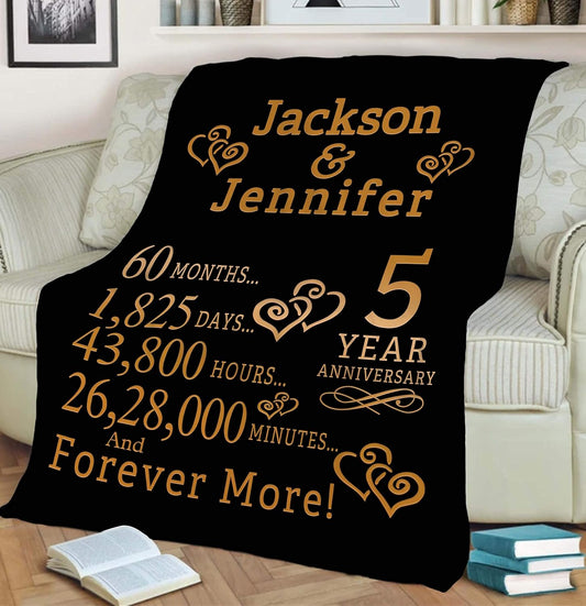 Best Gift for Anniversary, Customized Fleece Blanket for Your Love Partner with Beautiful Quotes, Blanket for Couples, Valentine, Birthday,, Soft and Cozy Blanket