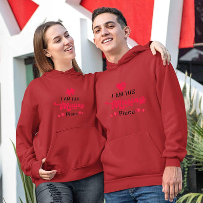 Matching Hoodies for Couples I Am His/her Missing Piece Sweatshirts