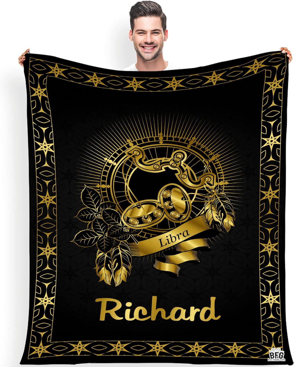 Customized Zodiac Blanket, with Custom Names, Horoscope Design, for Friends and Family, Birthday, Christmas, House Warming Gift, Super Soft and Warm Blanket