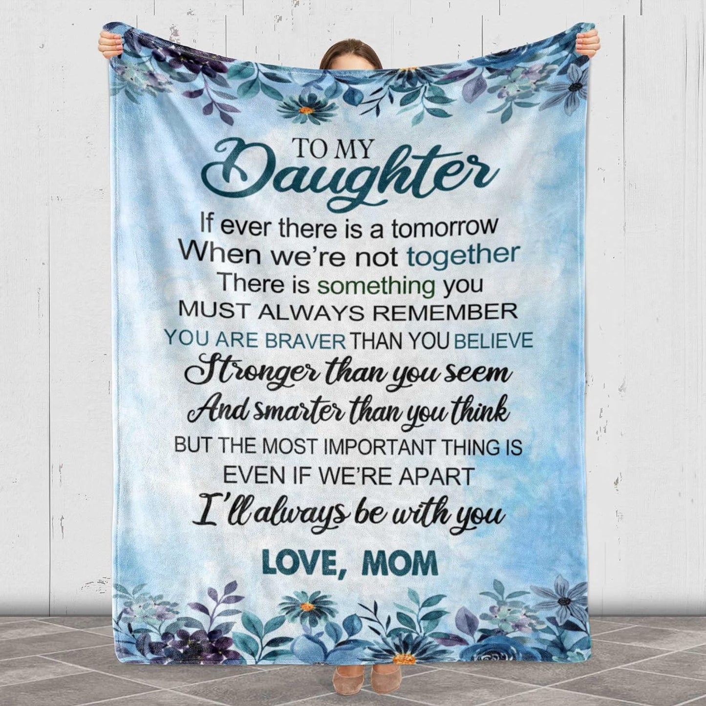 Enchant Your Daughter's Tomorrow: Personalized Name Blanket, Soft & Lightweight, Perfect Gift for Birthdays, Daughter's Day, Christmas, Proudly Crafted in the USA