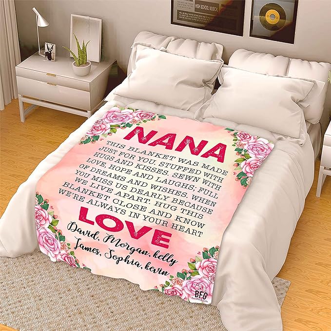 Best Family Gifts This Blanket was Made Just for You, Custom Grandparents Blanket, Customized Throw Blanket for Grandma, Grandpa, Nana, Gigi, Pop Etc, Grandparents Day, Christmas, Super Soft Blanket