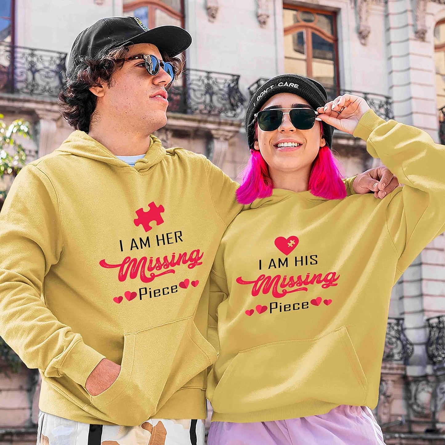 Matching Hoodies for Couples I Am His/her Missing Piece Sweatshirts