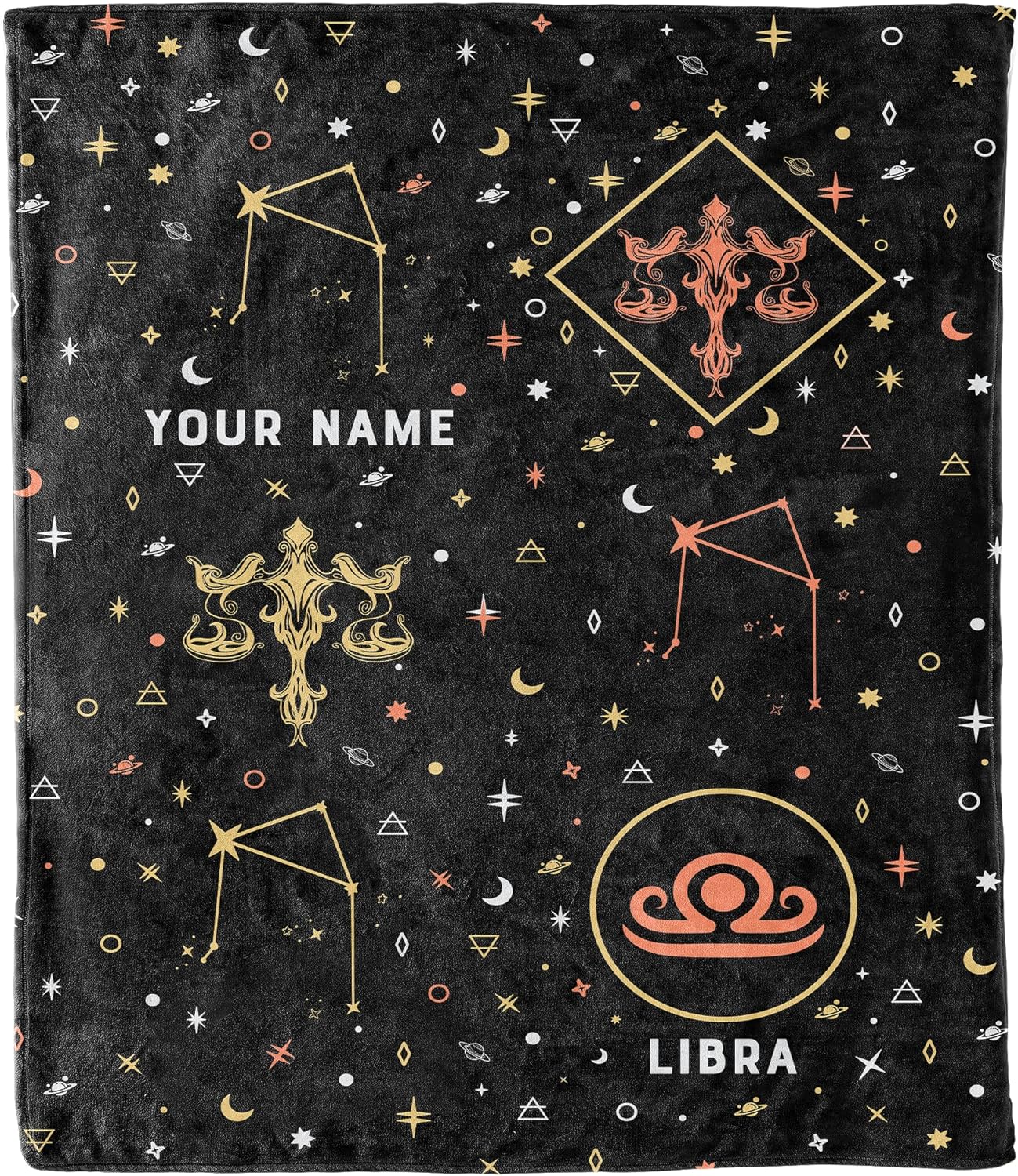 Aquarius Blanket, Personalized Zodiac Blanket, Custom Names, Horoscope Design, for Friends and Family, Birthday, House Warming Gift, Super Soft, Silky Smooth Light Weight Warm Bed Blanket