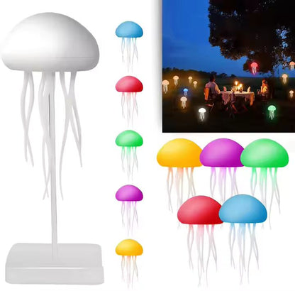 Color Changing Jellyfish LED Lamp, USB Rechargeable, Modern ABS Voice Control