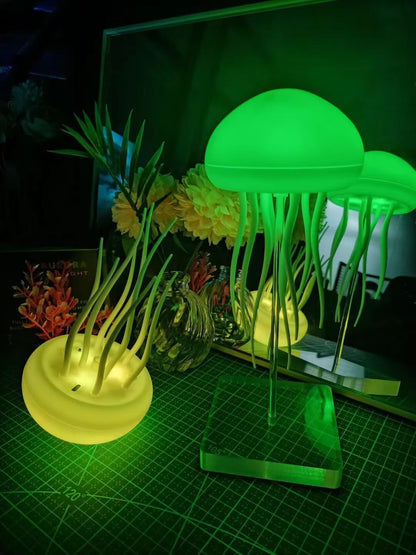 Color Changing Jellyfish LED Lamp, USB Rechargeable, Modern ABS Voice Control