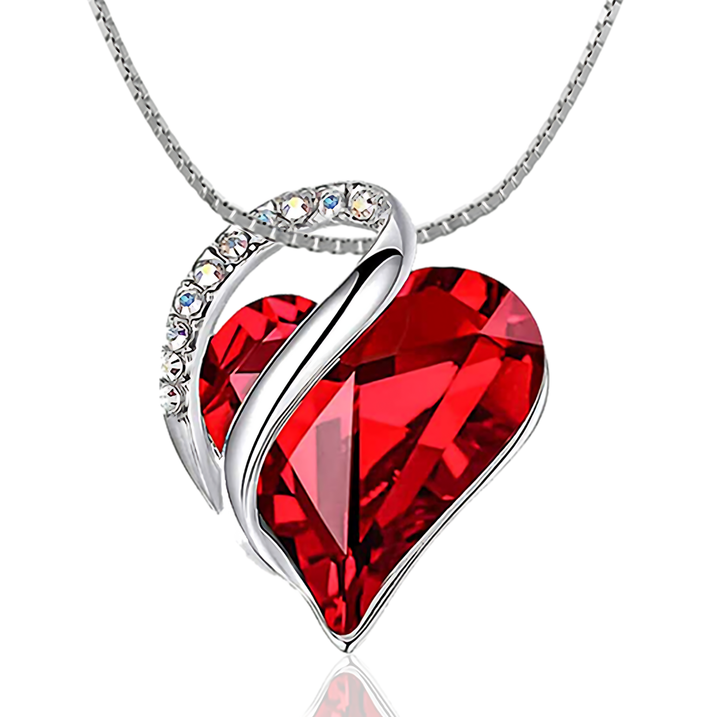 January Birthstone Heart Necklace for Women - Elegant Sterling Silver Infinity Love Pendant, Ideal for Birthday, Anniversary, Valentine's Necklace , Birthstone Jewelry - Includes Gift Box, 18" Chain