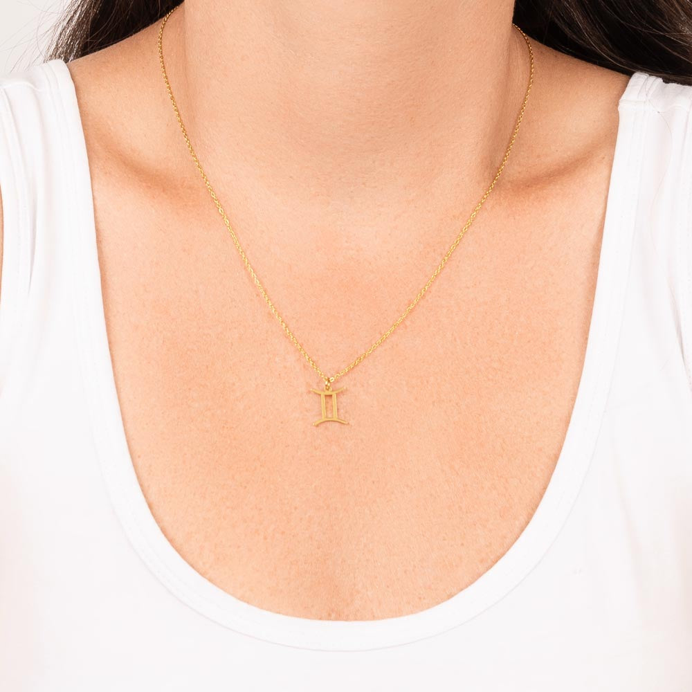 18K Gold Plated Zodiac Sign Necklace For Women, Wear Your Zodiac Sign and Claim Your Luck, Birthday Gift For Her, Premium Quality Material