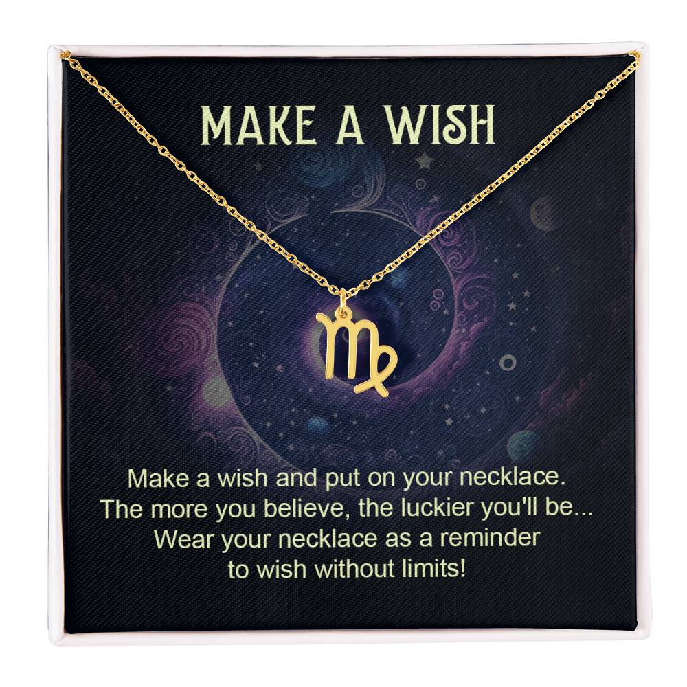 18K Gold Plated Zodiac Sign Necklace For Women, Wear Your Zodiac Sign and Claim Your Luck, Birthday Gift For Her, Premium Quality Material