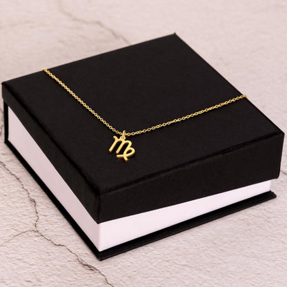 18K Gold Plated Zodiac Sign Necklace For Women, Wear Your Zodiac Sign and Claim Your Luck, Birthday Gift For Her, Premium Quality Material