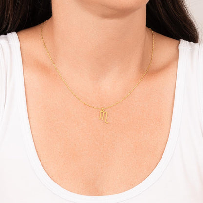 18K Gold Plated Zodiac Sign Necklace For Women, Wear Your Zodiac Sign and Claim Your Luck, Birthday Gift For Her, Premium Quality Material