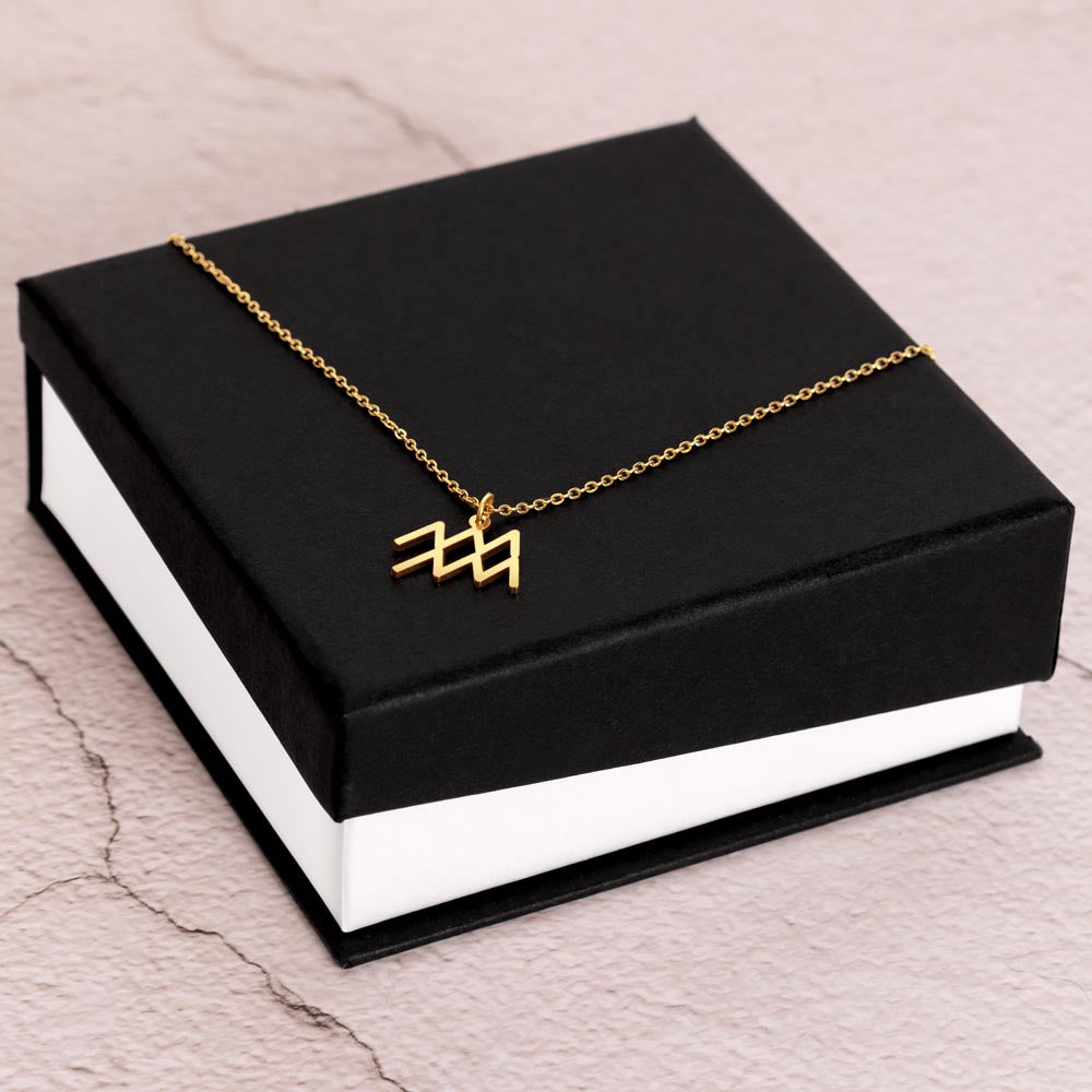 18K Gold Plated Zodiac Sign Necklace For Women, Wear Your Zodiac Sign and Claim Your Luck, Birthday Gift For Her, Premium Quality Material