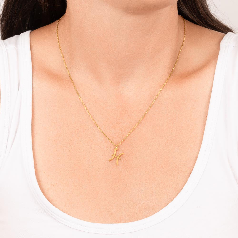 18K Gold Plated Zodiac Sign Necklace For Women, Wear Your Zodiac Sign and Claim Your Luck, Birthday Gift For Her, Premium Quality Material