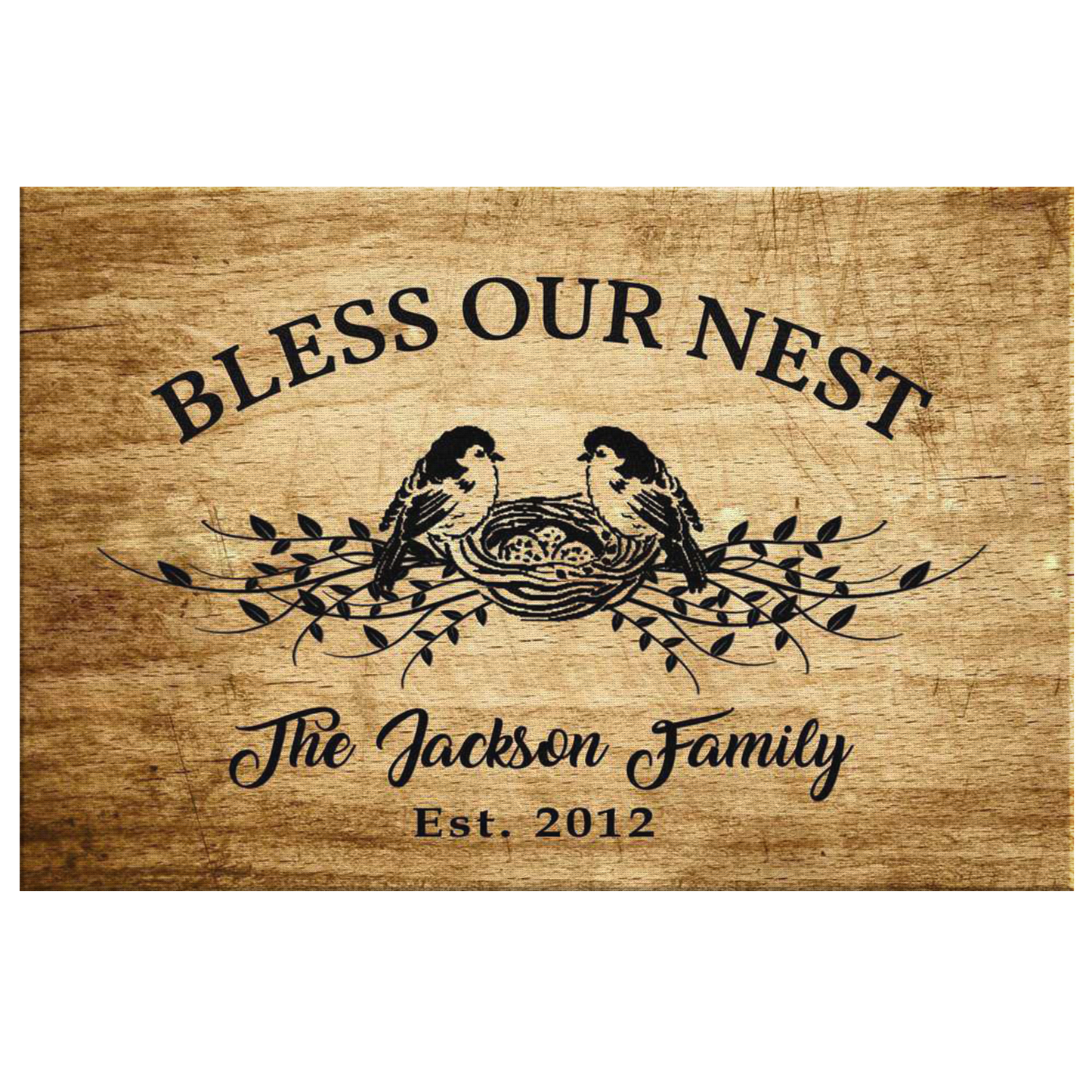 Blessed Family Customized Wall Decor