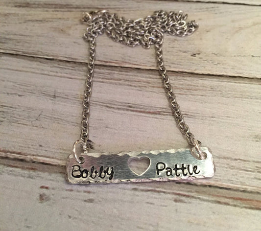 Couples personalized necklace