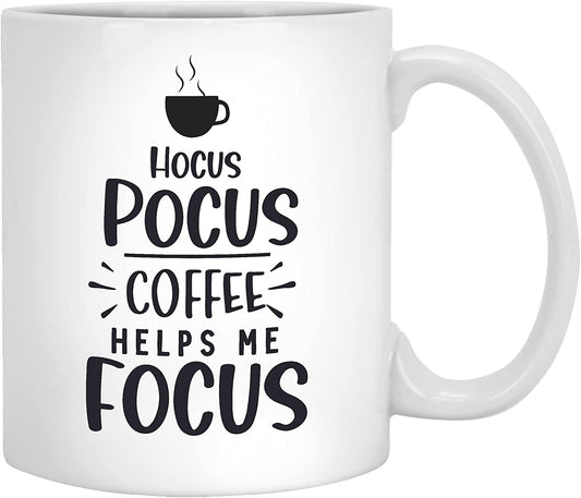 Hocus Pocus Coffee Helps Me Focus Funny Mug