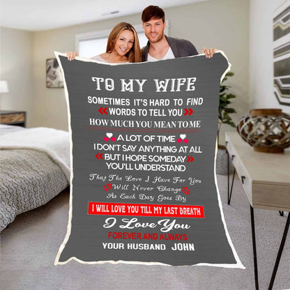 Personalized "You Are Every Thing To Me" Premium Customized Blanket