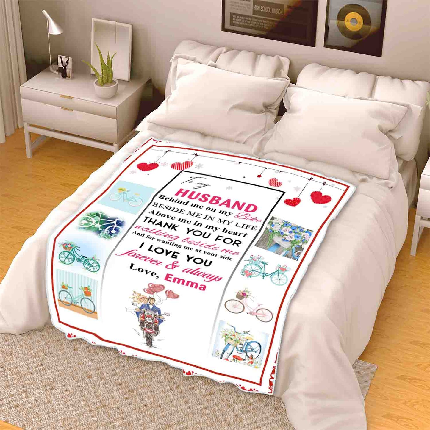 "I Love You Forever & Always" Customized Blanket For Husband