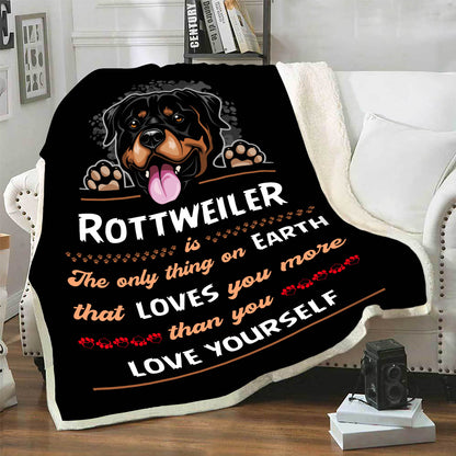 Fleece Blanket For Rottweiler Lovers