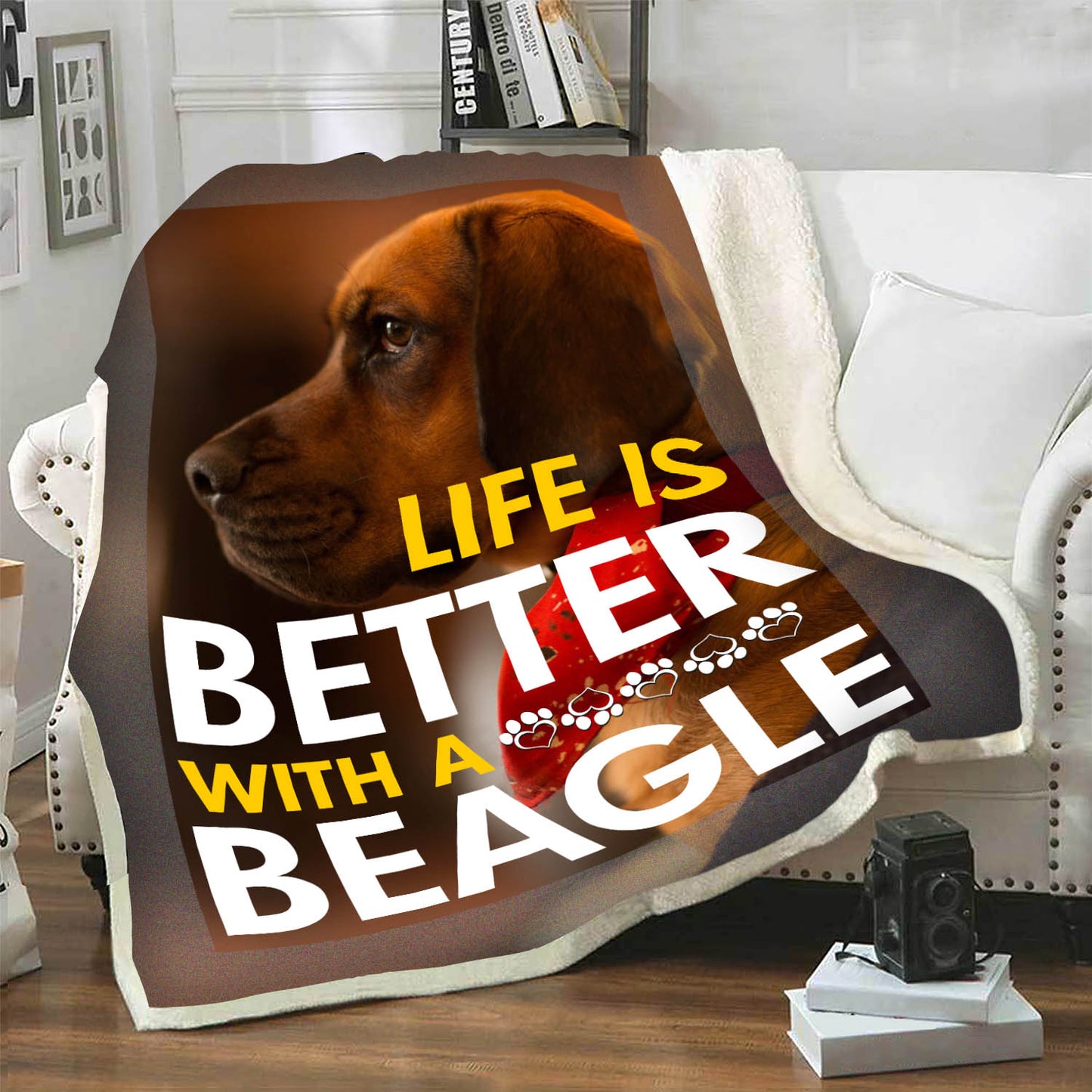 "Life Is Better With A Beagle" Fleece Blanket