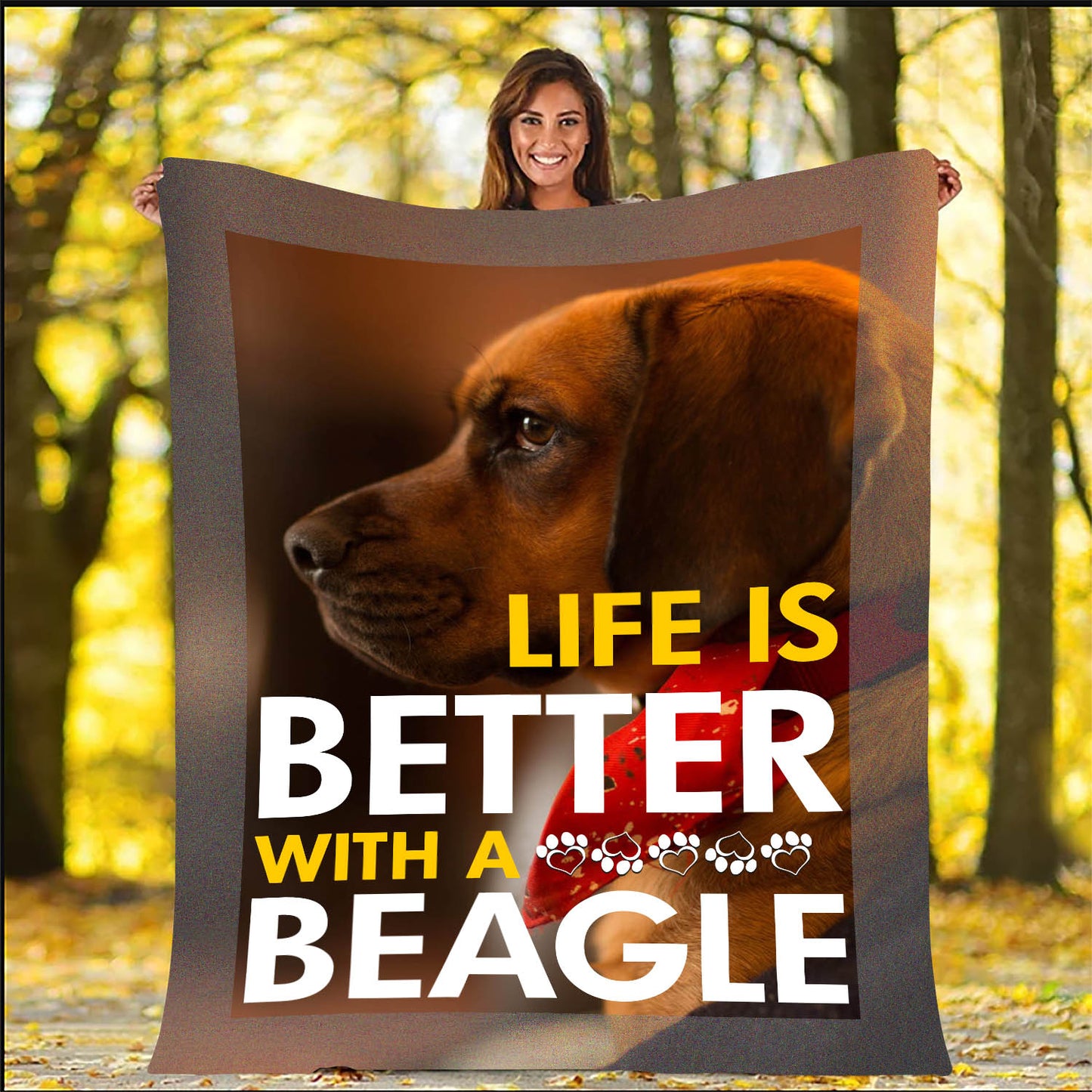 "Life Is Better With A Beagle" Fleece Blanket