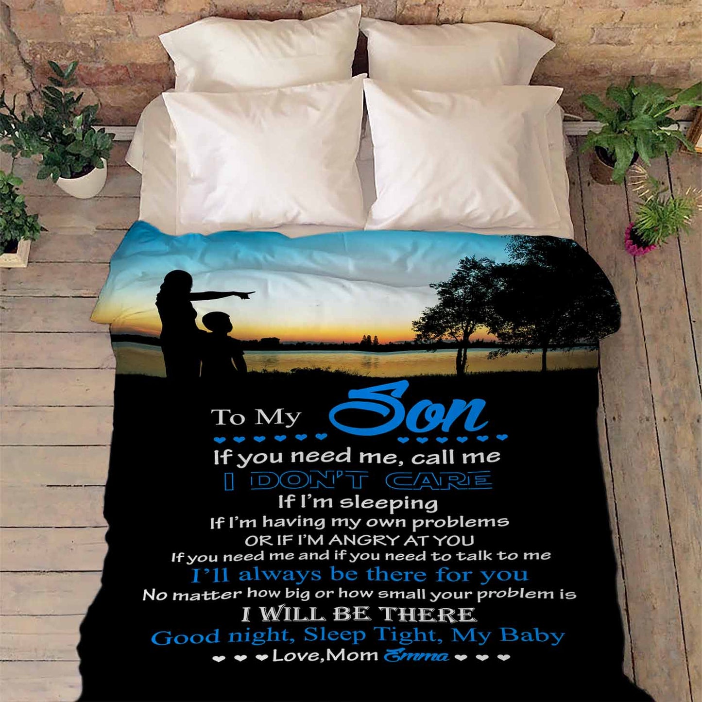 "I'll Always Be There For You" Customized Blanket For Son