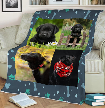 Pet Photo Collage Fleece Blanket