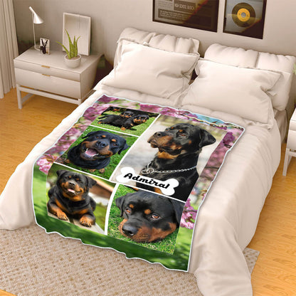 Personalized Blanket For Pets With Picture And Name