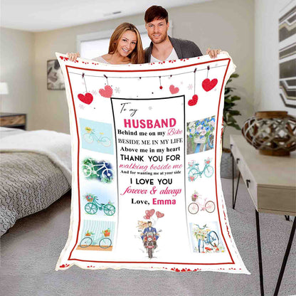 "I Love You Forever & Always" Customized Blanket For Husband