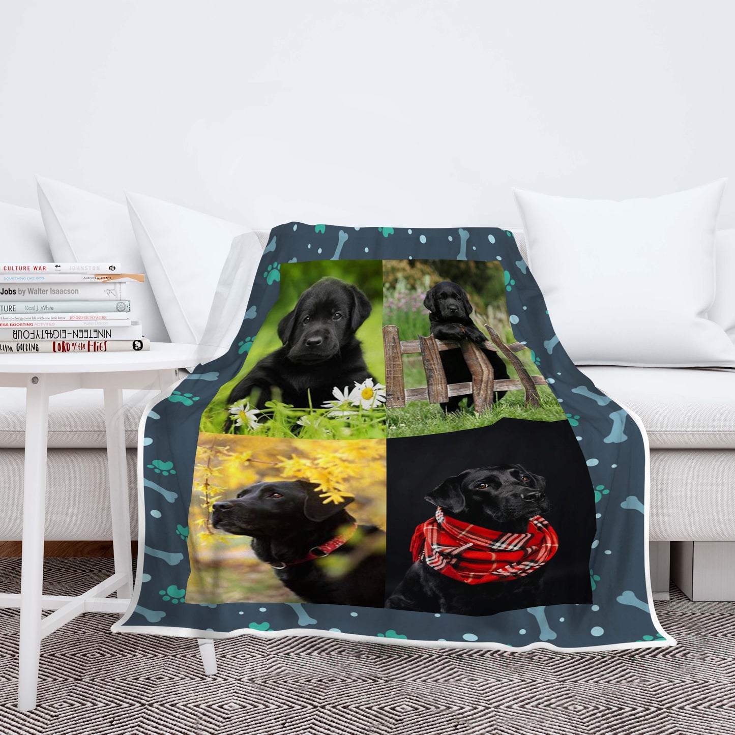 Pet Photo Collage Fleece Blanket