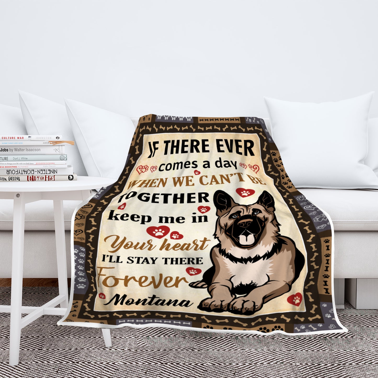 "I Will Stay There Forever" Custom Blanket For Dogs