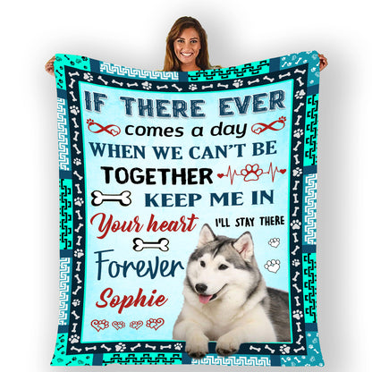 "Keep Me In Your Heart" Personalized Blanket For Dog