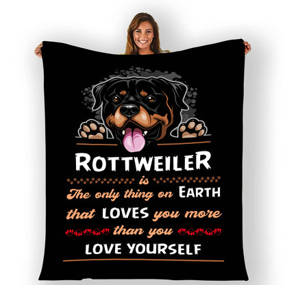 Fleece Blanket For Rottweiler Lovers