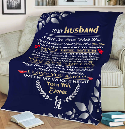 "You Are The Love Of My Life" Personalized Blanket For Husband