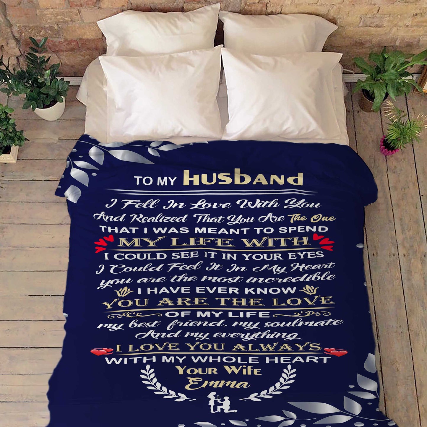 "You Are The Love Of My Life" Personalized Blanket For Husband