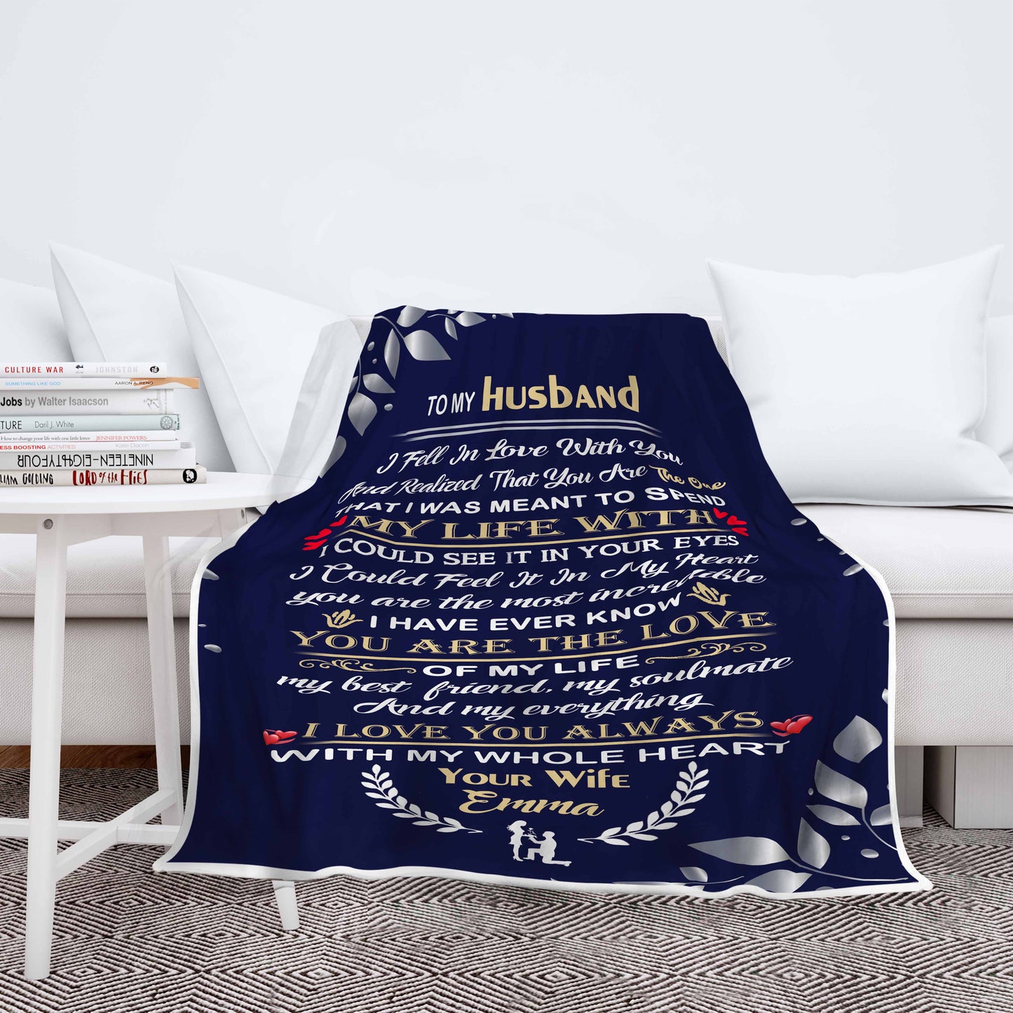 "You Are The Love Of My Life" Personalized Blanket For Husband