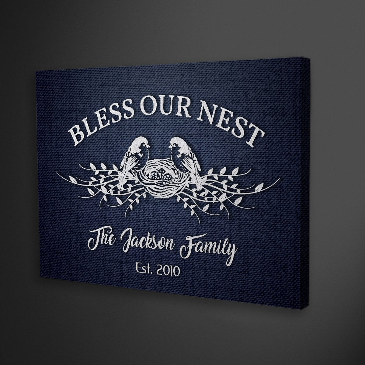 "God Bless My Family" Personalized Canvas