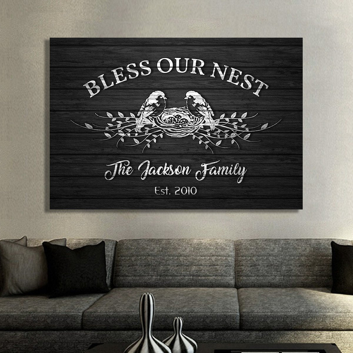 "Bless Our Nest" Family Wall Decor