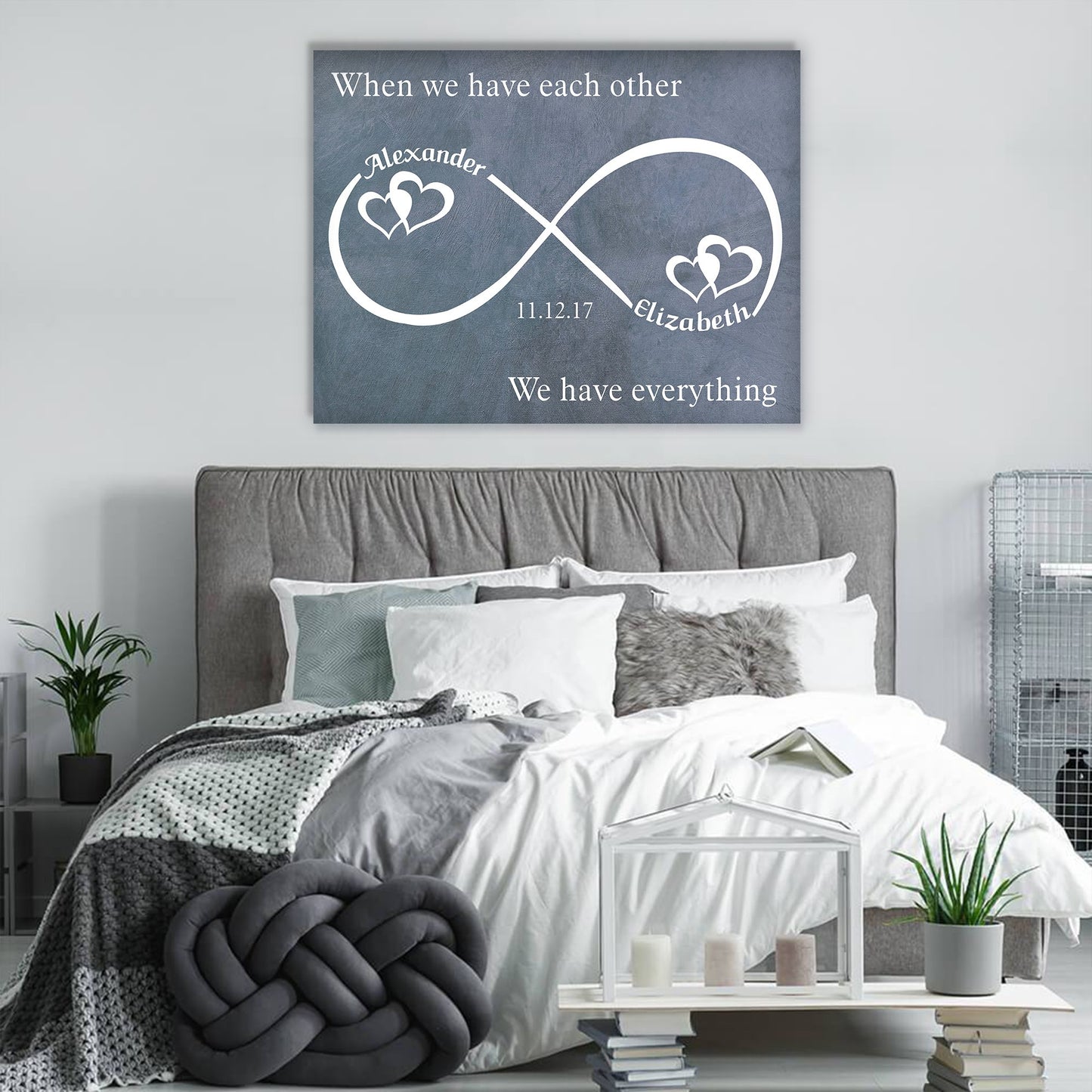 Each Other Infinity Personalized Premium Wall Art