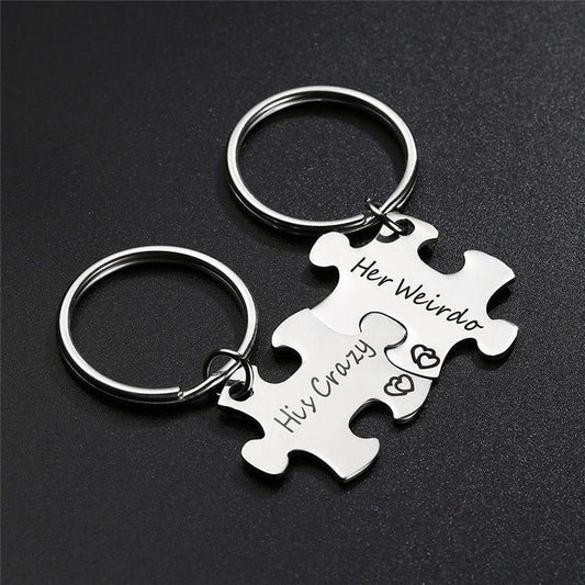 HIS CRAZY HER WEIRDO KEY CHAIN SET