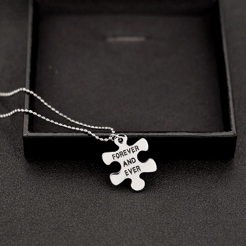 THE LOVE BETWEEN US WILL BE FOREVER AND EVER Lovers Necklace