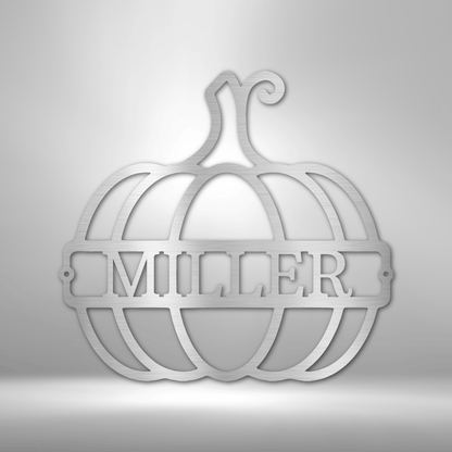 Big Pumpkin Monogram - Steel Sign