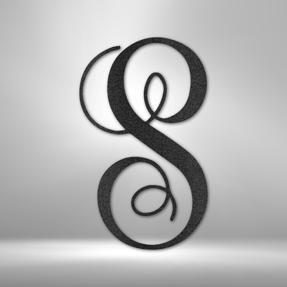 Fancy Initial Monogram - Steel Sign