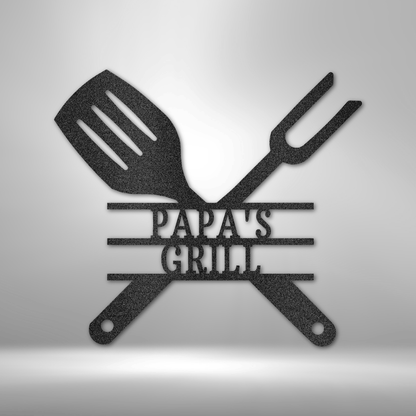 Grilling Utensils - Steel Sign