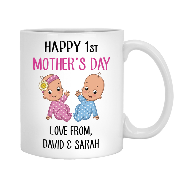 Custom Ceramic Coffee Mug For Mom With Names