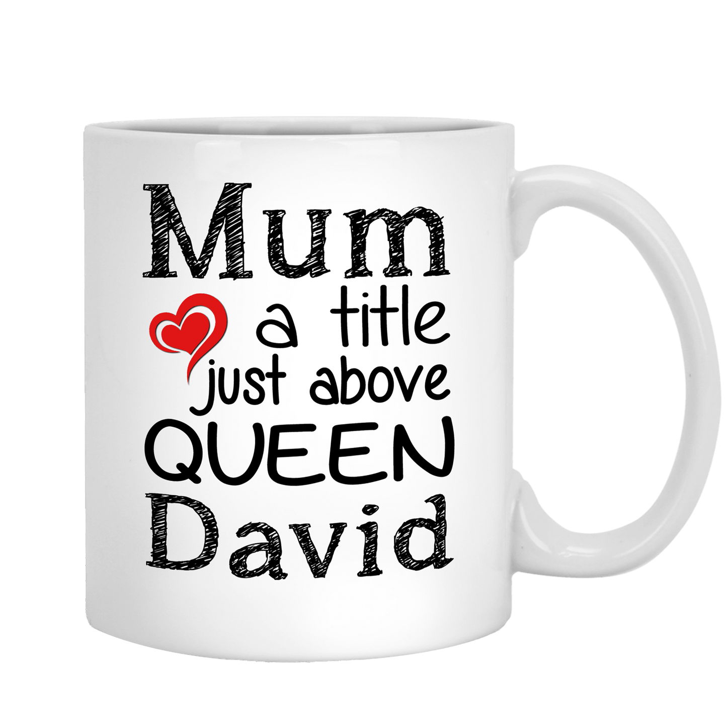 Mum A Title Just Above Queen Customized Coffee Mug For Mom