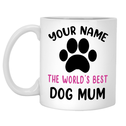 Customized The World's Best Dog Mum Coffee Mug