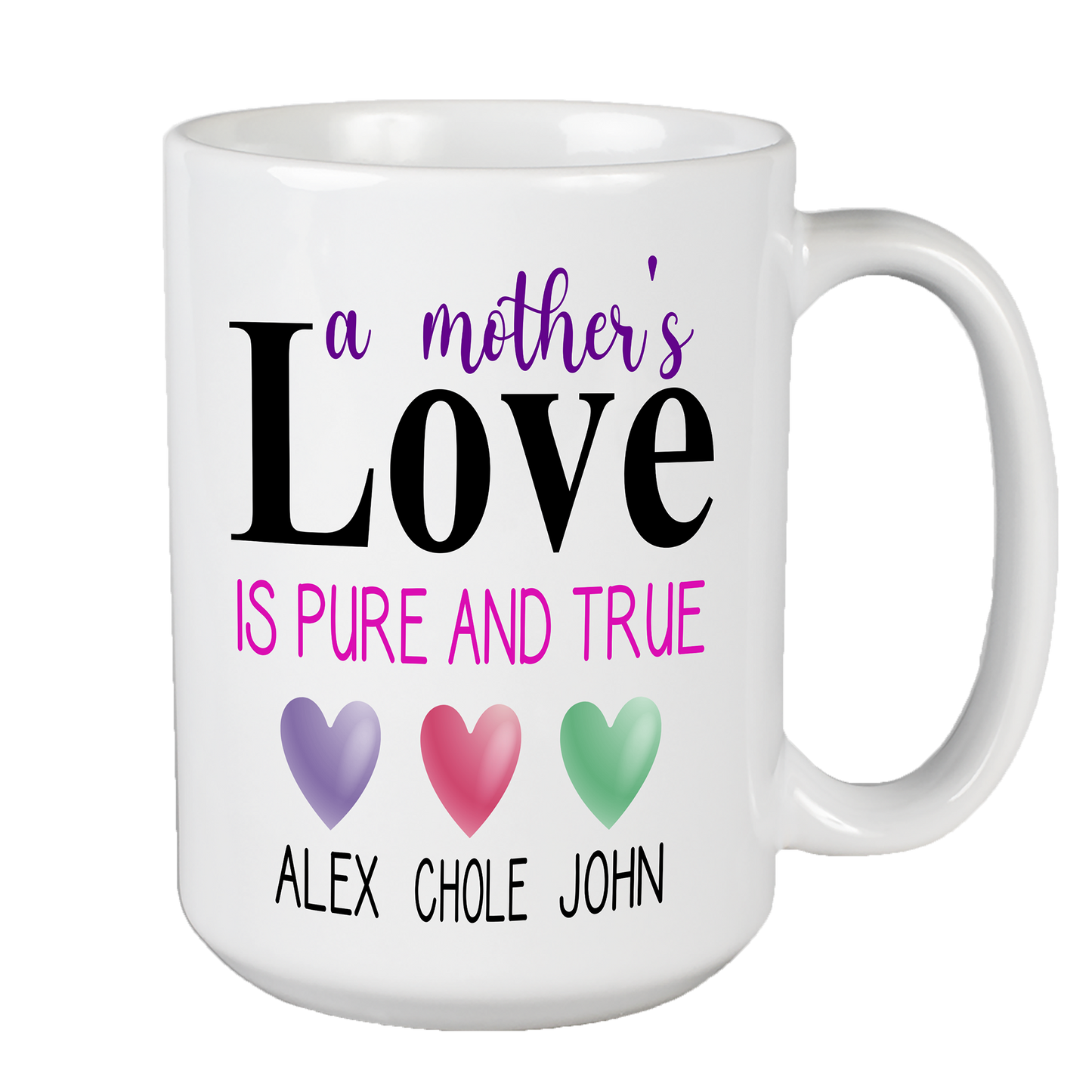 A Mother's Love Is True And Pure Custom Coffee Mug