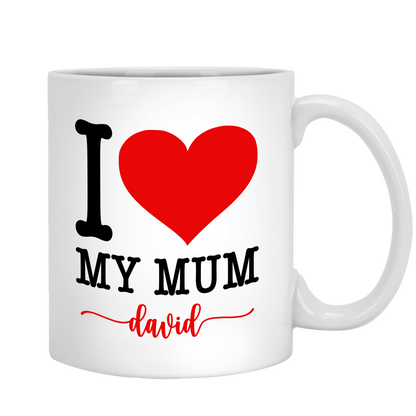 I Love My Mum Customized Coffee Mug For Mom